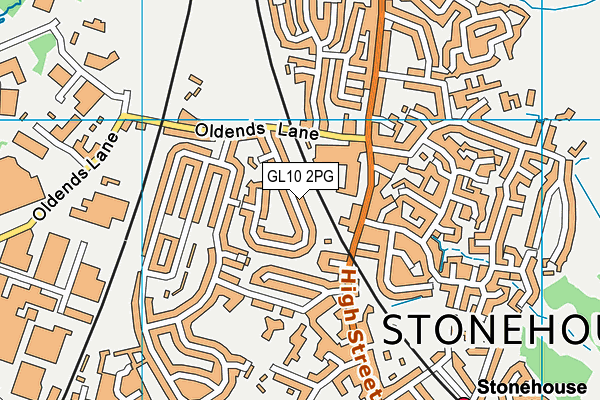 GL10 2PG map - OS VectorMap District (Ordnance Survey)