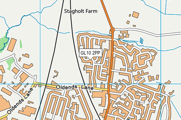 GL10 2PP map - OS VectorMap District (Ordnance Survey)