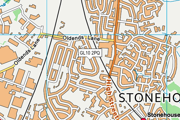 GL10 2PQ map - OS VectorMap District (Ordnance Survey)