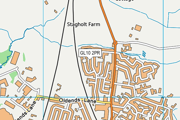 GL10 2PR map - OS VectorMap District (Ordnance Survey)