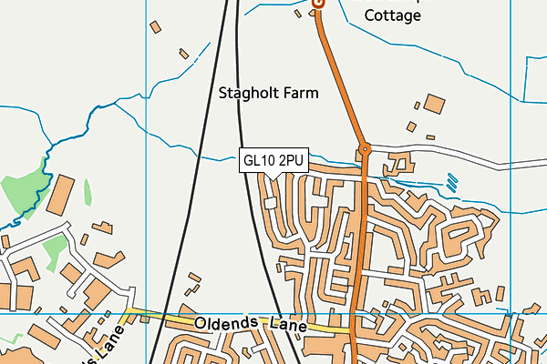 GL10 2PU map - OS VectorMap District (Ordnance Survey)