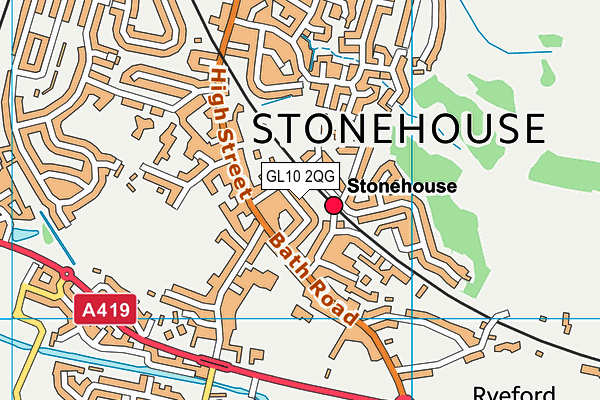 GL10 2QG map - OS VectorMap District (Ordnance Survey)