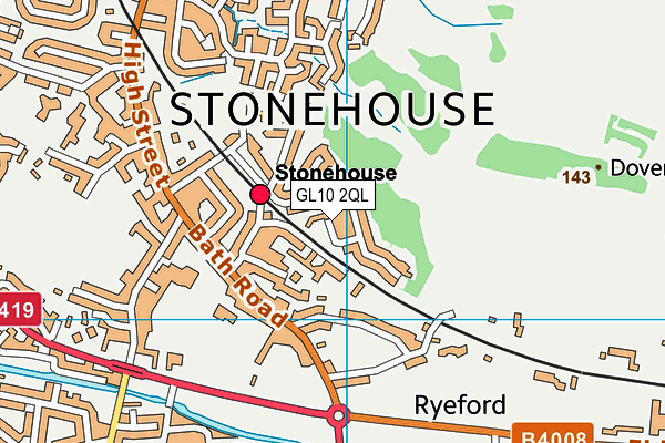 GL10 2QL map - OS VectorMap District (Ordnance Survey)