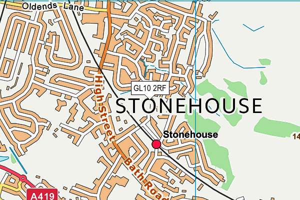 GL10 2RF map - OS VectorMap District (Ordnance Survey)