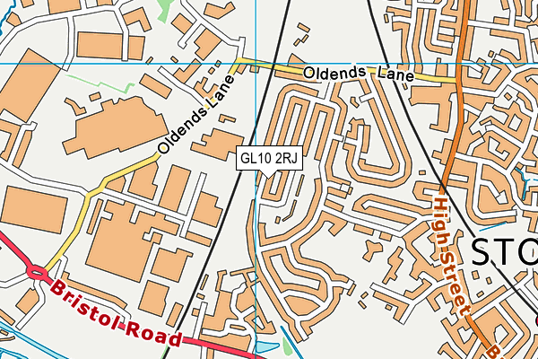 GL10 2RJ map - OS VectorMap District (Ordnance Survey)