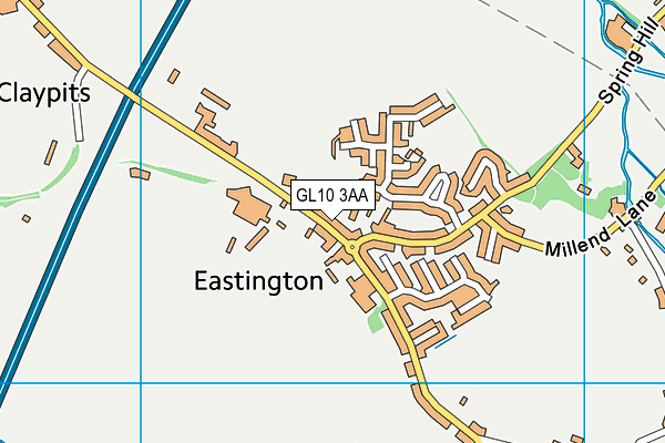 GL10 3AA map - OS VectorMap District (Ordnance Survey)