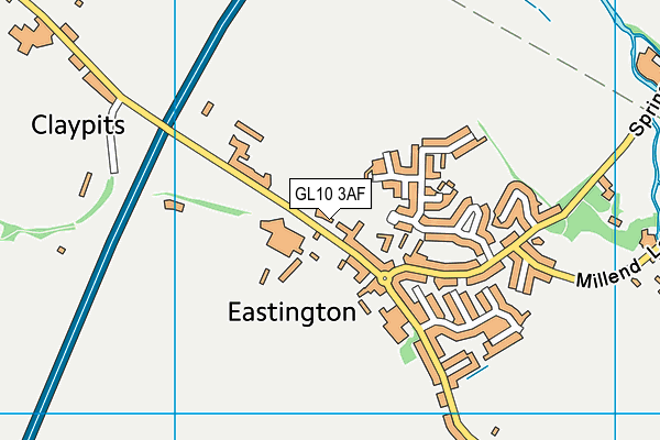GL10 3AF map - OS VectorMap District (Ordnance Survey)