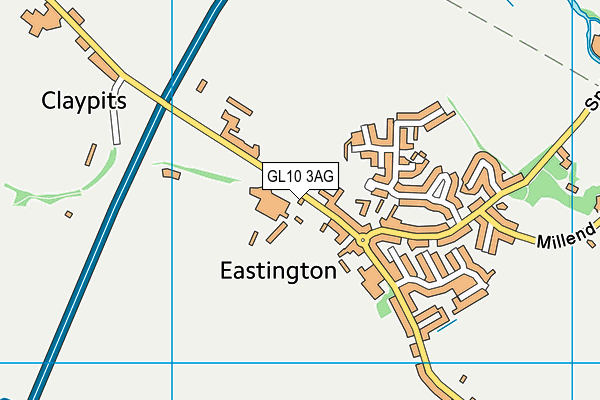 GL10 3AG map - OS VectorMap District (Ordnance Survey)