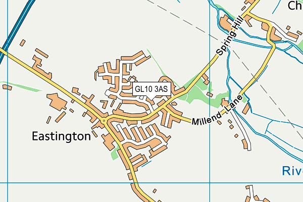 GL10 3AS map - OS VectorMap District (Ordnance Survey)