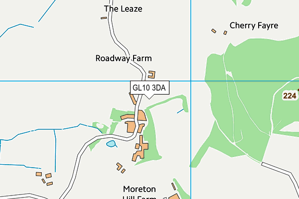 GL10 3DA map - OS VectorMap District (Ordnance Survey)