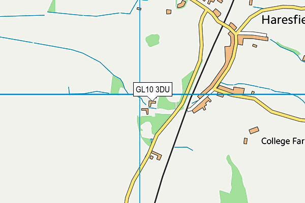 GL10 3DU map - OS VectorMap District (Ordnance Survey)