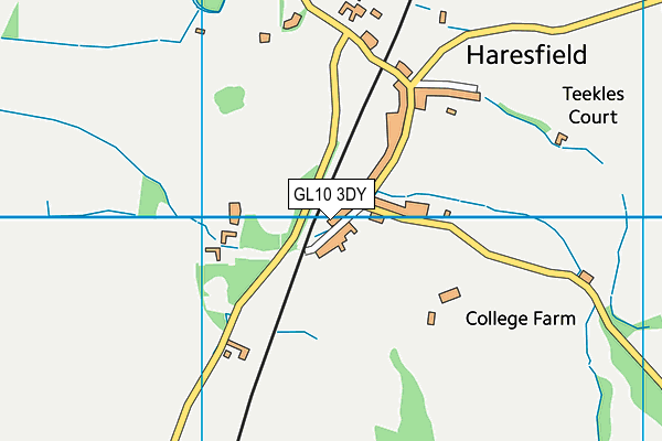 GL10 3DY map - OS VectorMap District (Ordnance Survey)