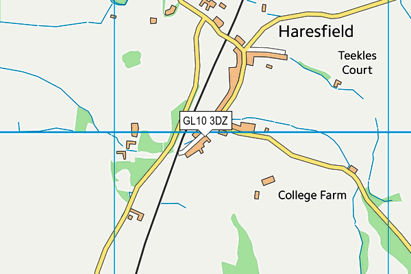 GL10 3DZ map - OS VectorMap District (Ordnance Survey)