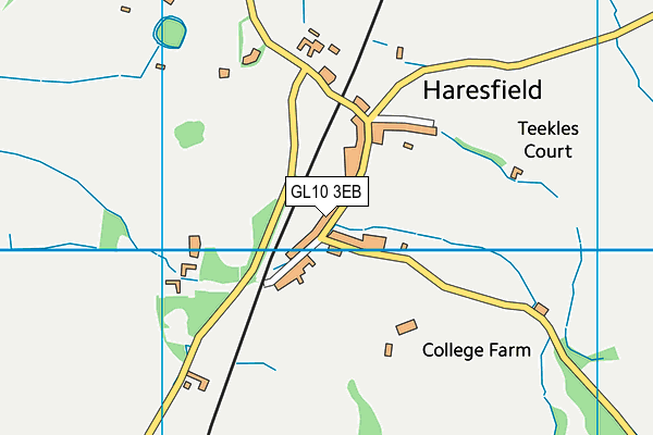 GL10 3EB map - OS VectorMap District (Ordnance Survey)