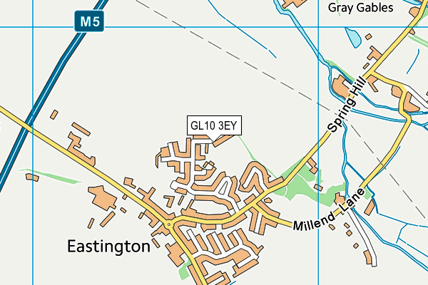 Eastington Primary School Playing Field map (GL10 3EY) - OS VectorMap District (Ordnance Survey)