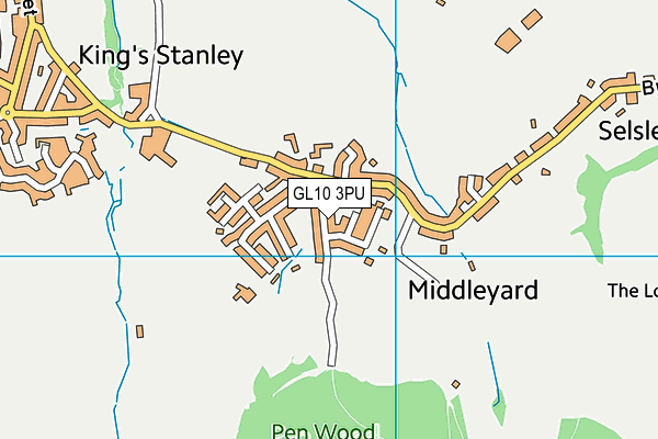 GL10 3PU map - OS VectorMap District (Ordnance Survey)