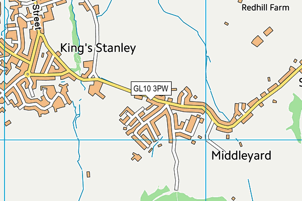 GL10 3PW map - OS VectorMap District (Ordnance Survey)