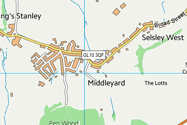 GL10 3QF map - OS VectorMap District (Ordnance Survey)