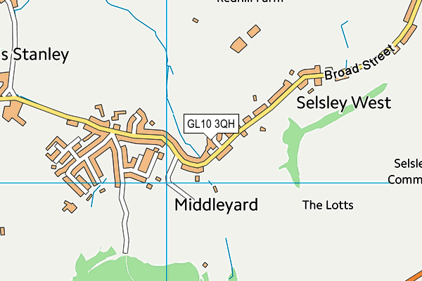 GL10 3QH map - OS VectorMap District (Ordnance Survey)