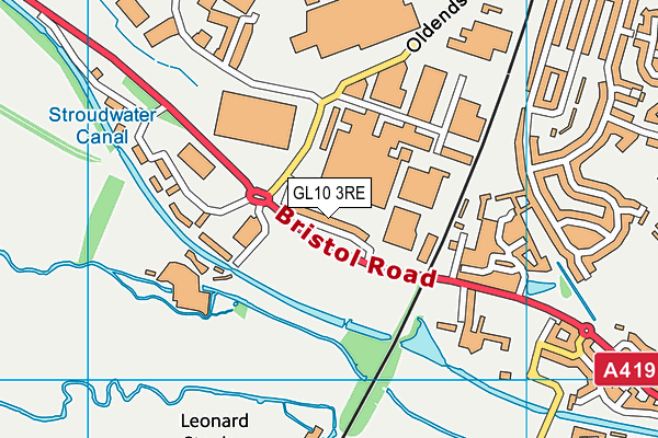 GL10 3RE map - OS VectorMap District (Ordnance Survey)