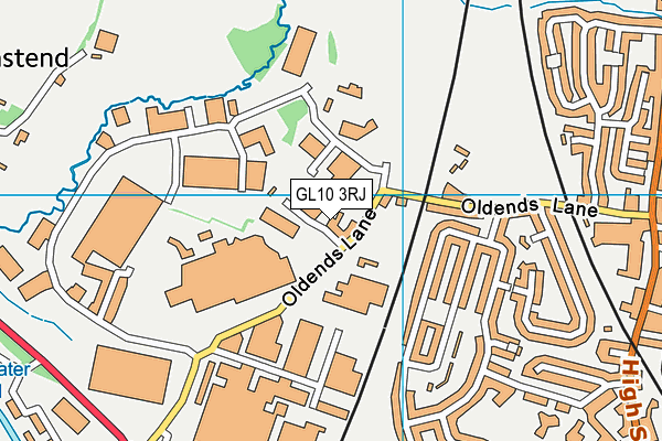 GL10 3RJ map - OS VectorMap District (Ordnance Survey)