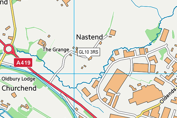 GL10 3RS map - OS VectorMap District (Ordnance Survey)