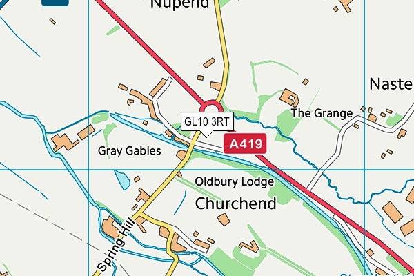 GL10 3RT map - OS VectorMap District (Ordnance Survey)