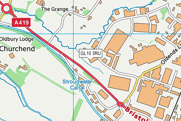 GL10 3RU map - OS VectorMap District (Ordnance Survey)