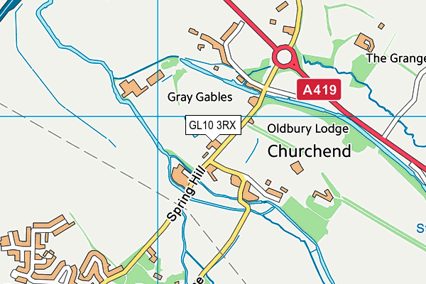 GL10 3RX map - OS VectorMap District (Ordnance Survey)