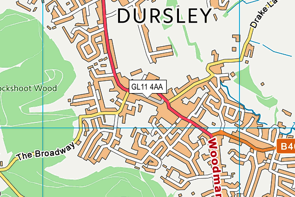 GL11 4AA map - OS VectorMap District (Ordnance Survey)