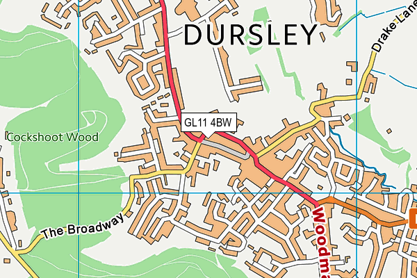 GL11 4BW map - OS VectorMap District (Ordnance Survey)