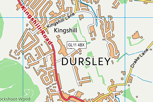 GL11 4BX map - OS VectorMap District (Ordnance Survey)