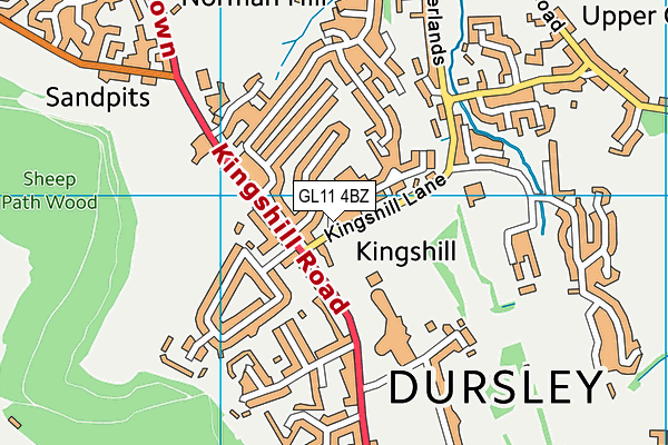 GL11 4BZ map - OS VectorMap District (Ordnance Survey)