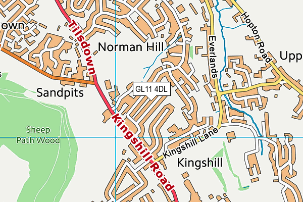 GL11 4DL map - OS VectorMap District (Ordnance Survey)
