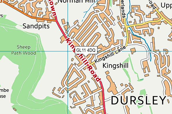 GL11 4DQ map - OS VectorMap District (Ordnance Survey)