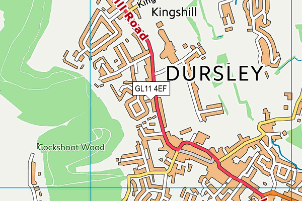 GL11 4EF map - OS VectorMap District (Ordnance Survey)