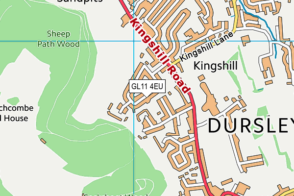 GL11 4EU map - OS VectorMap District (Ordnance Survey)