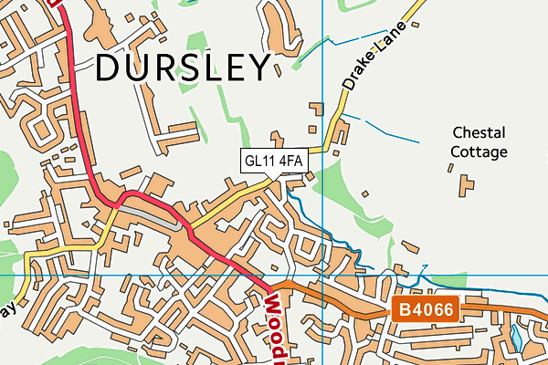 GL11 4FA map - OS VectorMap District (Ordnance Survey)