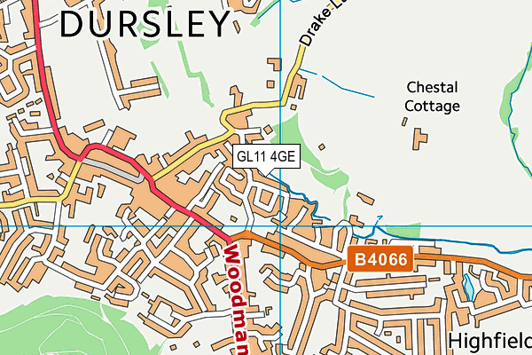 GL11 4GE map - OS VectorMap District (Ordnance Survey)