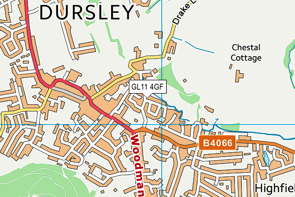 GL11 4GF map - OS VectorMap District (Ordnance Survey)