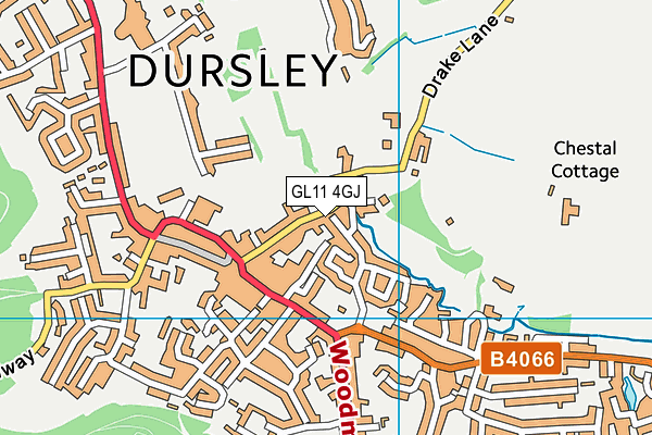 GL11 4GJ map - OS VectorMap District (Ordnance Survey)