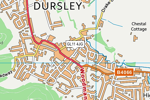 GL11 4JG map - OS VectorMap District (Ordnance Survey)