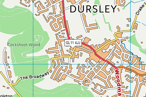 GL11 4JJ map - OS VectorMap District (Ordnance Survey)