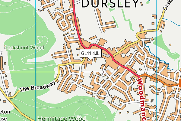 GL11 4JL map - OS VectorMap District (Ordnance Survey)