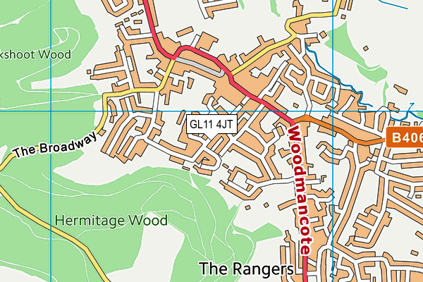 GL11 4JT map - OS VectorMap District (Ordnance Survey)