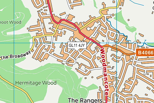 GL11 4JY map - OS VectorMap District (Ordnance Survey)