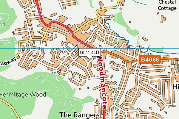 GL11 4LD map - OS VectorMap District (Ordnance Survey)