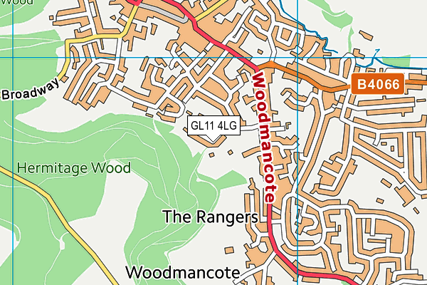 GL11 4LG map - OS VectorMap District (Ordnance Survey)