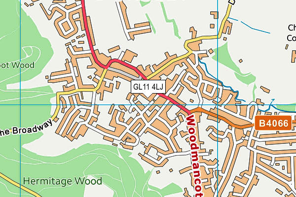 GL11 4LJ map - OS VectorMap District (Ordnance Survey)