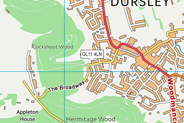 GL11 4LN map - OS VectorMap District (Ordnance Survey)